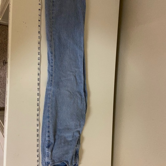 Pacsun Blue jeans Stretch High rise Bootcut Size 27 Raw Hem Faded - Picture 8 of 8